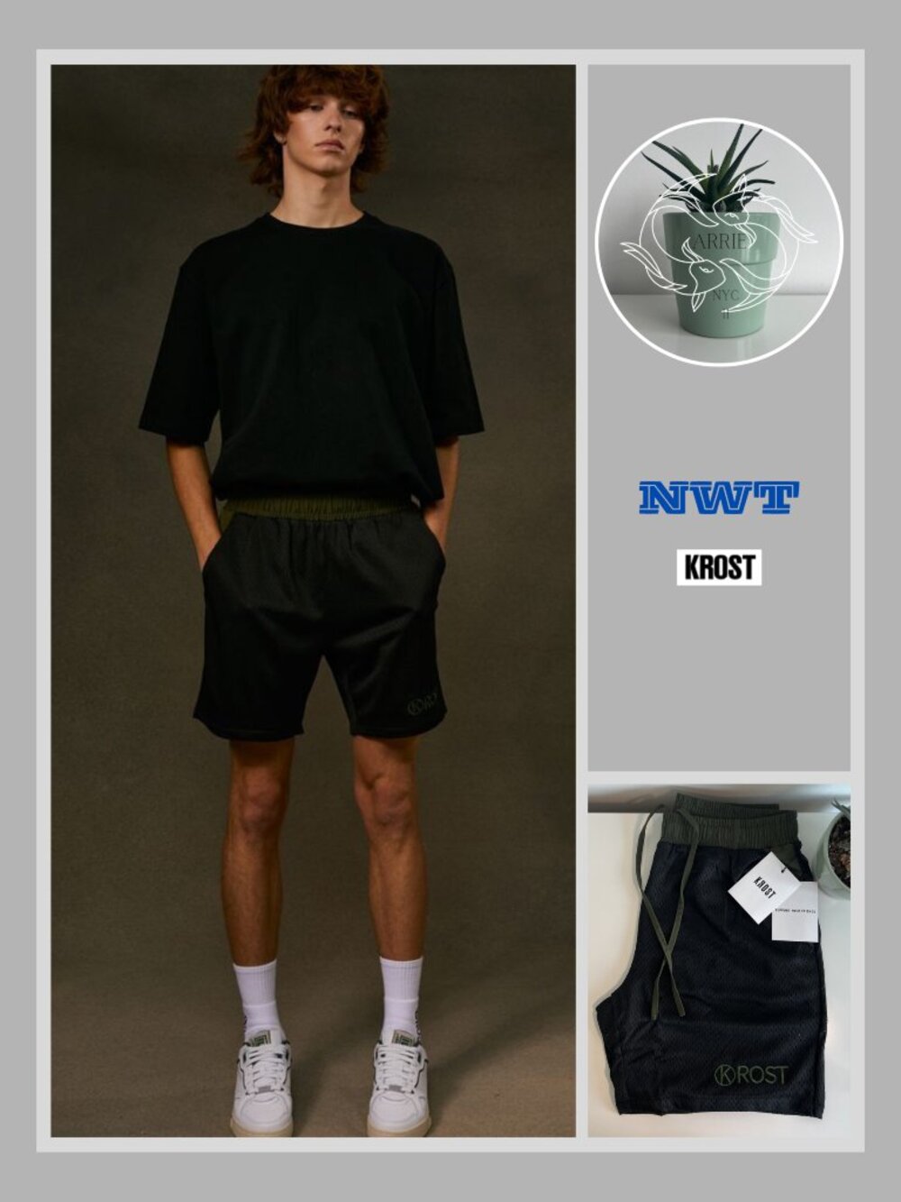 Krost - Unisex Mesh Exercise Shorts - Black (M)